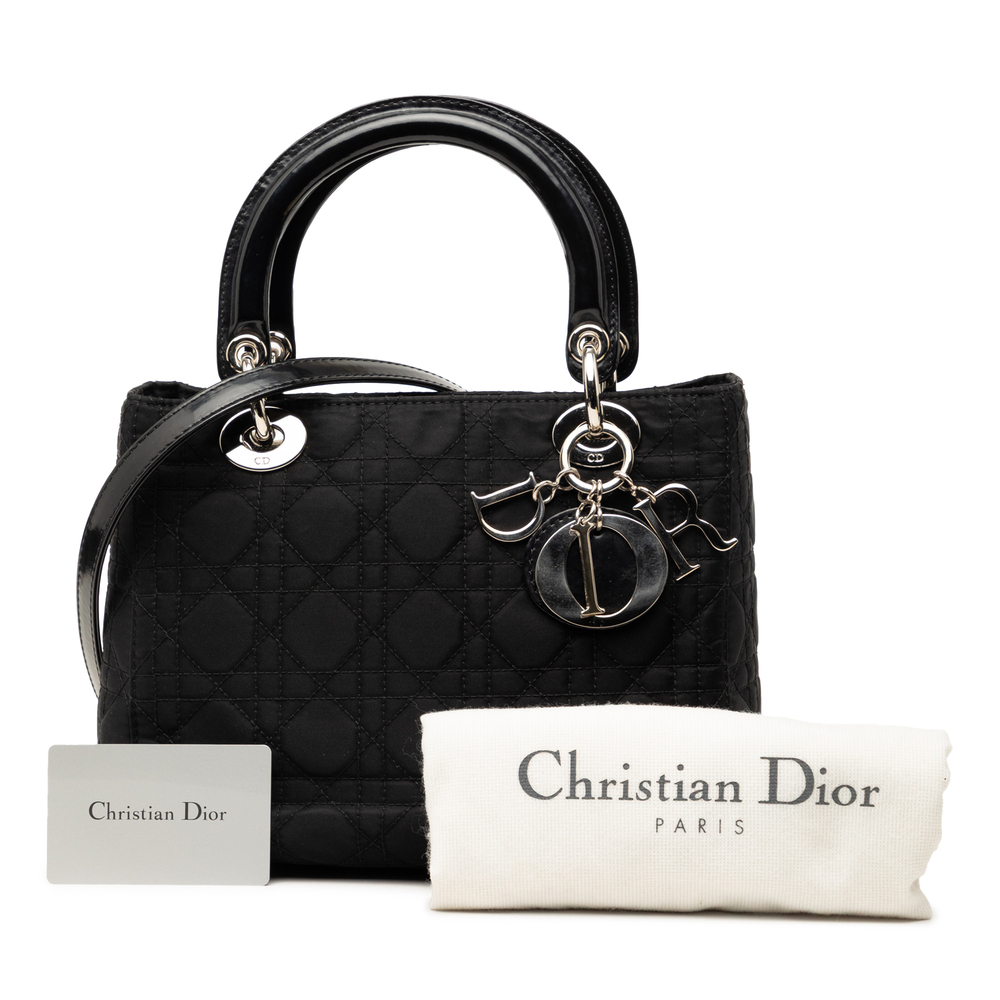 Pre-Loved Dior Medium Nylon Cannage Lady Dior - Picture 8 of 8